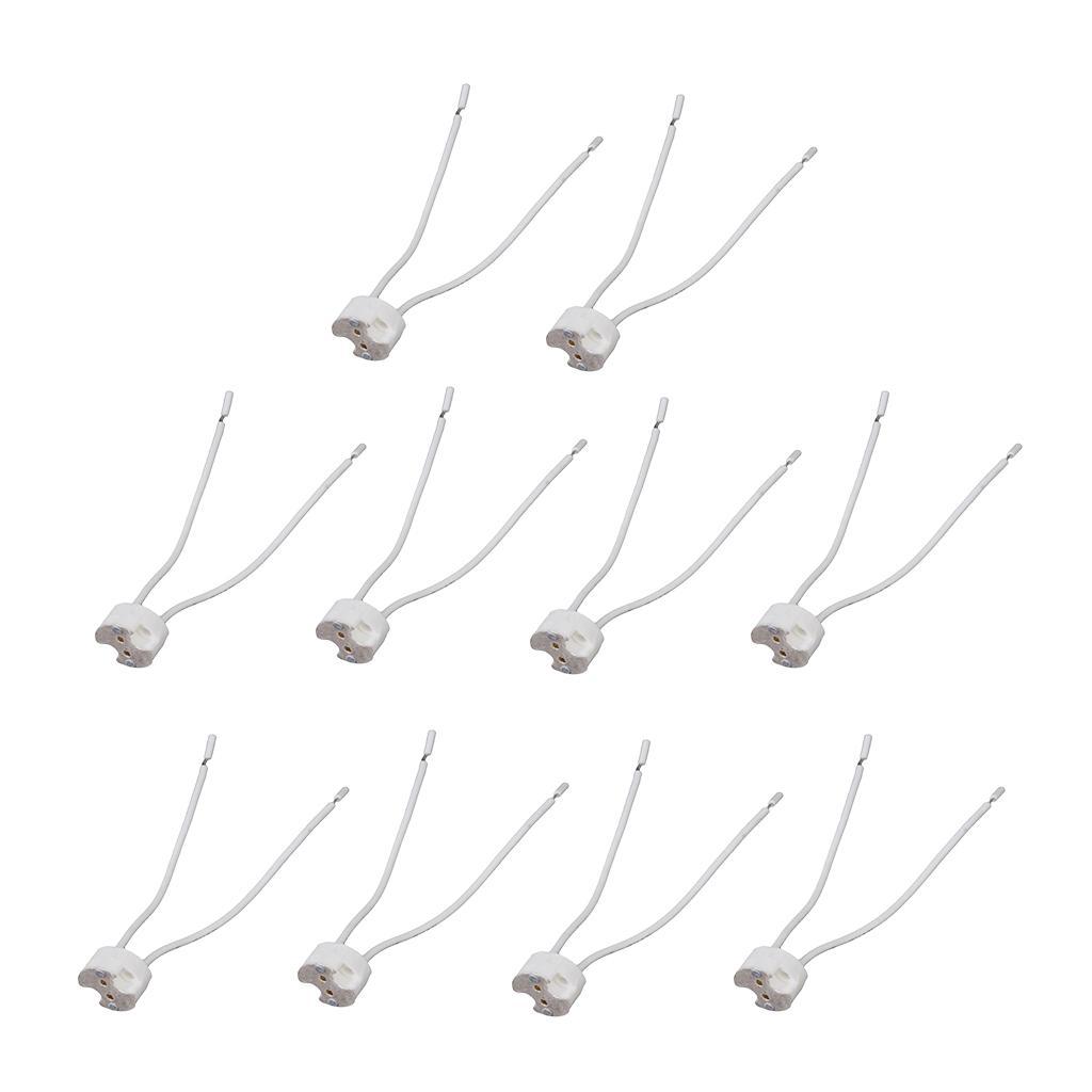10pcs Lamp Base Holder Adaptors 4 Inch Wire Connector For MR16 G4 Light Bulb