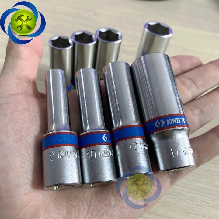 Tuýp 3/8 inch KINGTONY 3235 Loại 6 cạnh màu trắng dài 63mm