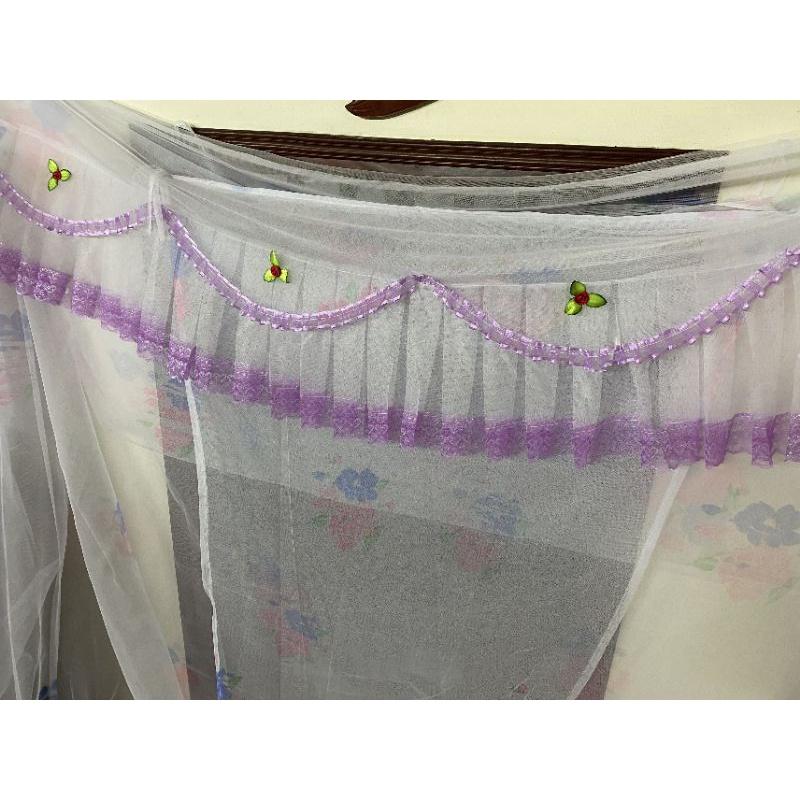 Màn chống muỗi von hoa cao cấp dày và đẹp,màn ngủ mắc dây