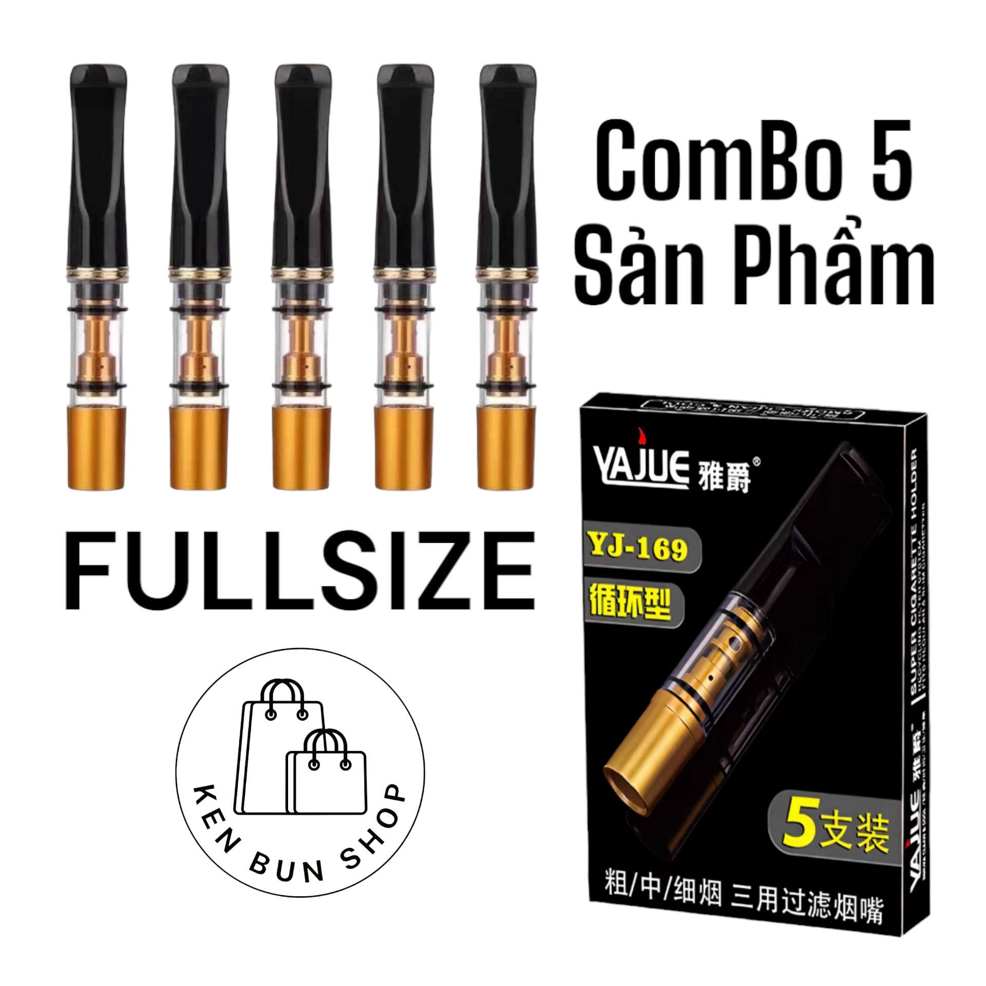 Hộp 5 Đầu Lọc Thuốc Đa Năng, Xài chung Size Lớn + Vừa + Nhỏ Tiện Lợi, Tái Sử Dụng [ Free Ship ]