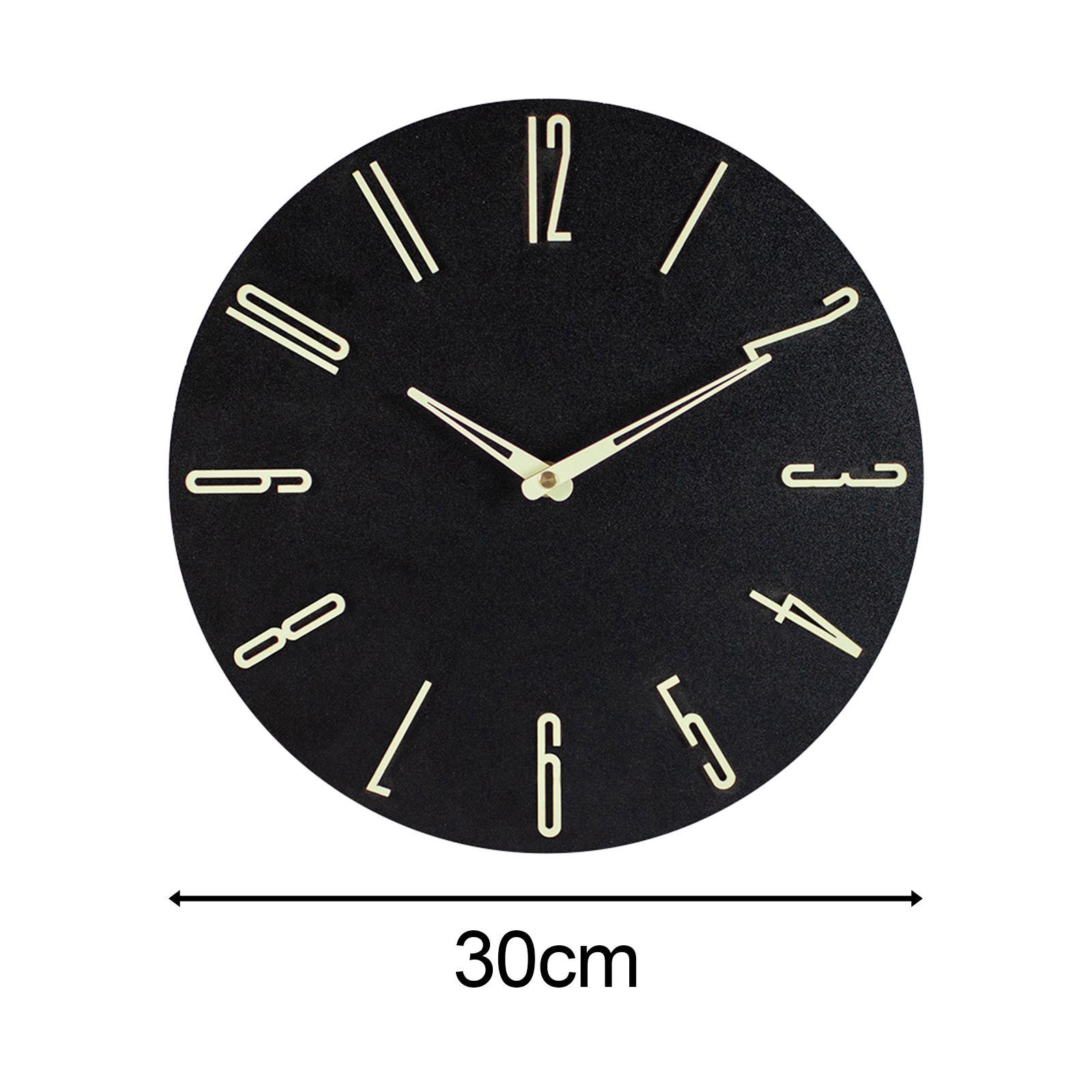 Wall Clock Non Ticking Round Wall Mounted Clocks for School Indoor Bedroom