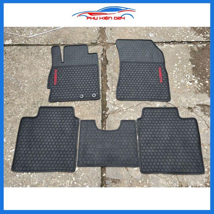 Thảm lót sàn cao su cho xe Nissan Almera 2020-2021-2022-2023 mẫu mới hàng chuẩn theo xe chịu lực tốt