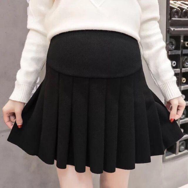 Chân váy bầu xếp ly