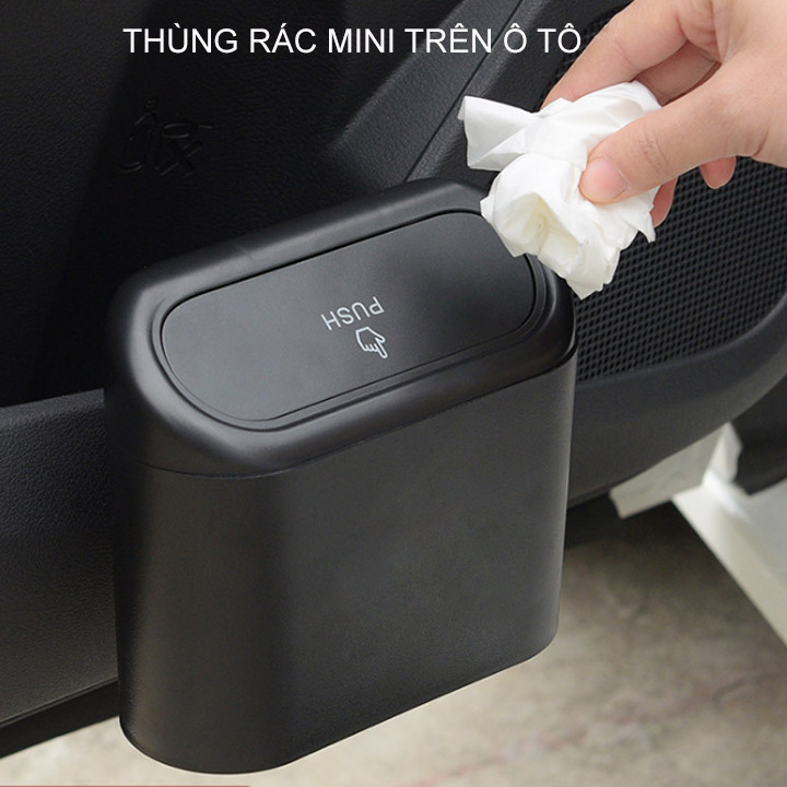 Thùng rác trên xe ô tô, loại nhỏ gắn cửa xe, gắn ghế sau