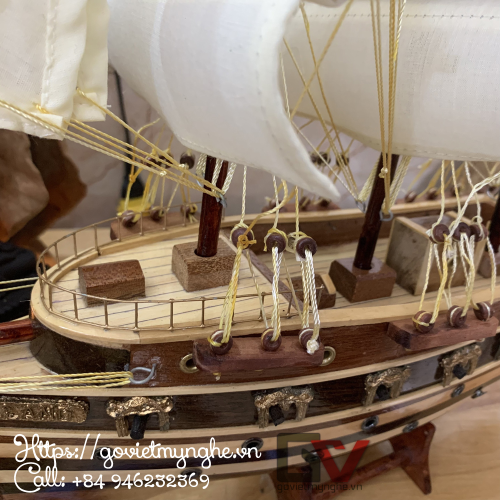Mô hình thuyền gỗ trang trí Jylland - thân 40cm - loại 1