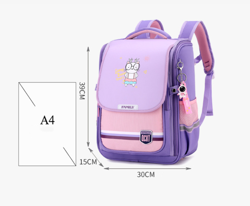 Ba lô học sinh cấp 1&amp;2 siêu nhẹ chống gù chống nước cao cấp phong cách châu âu