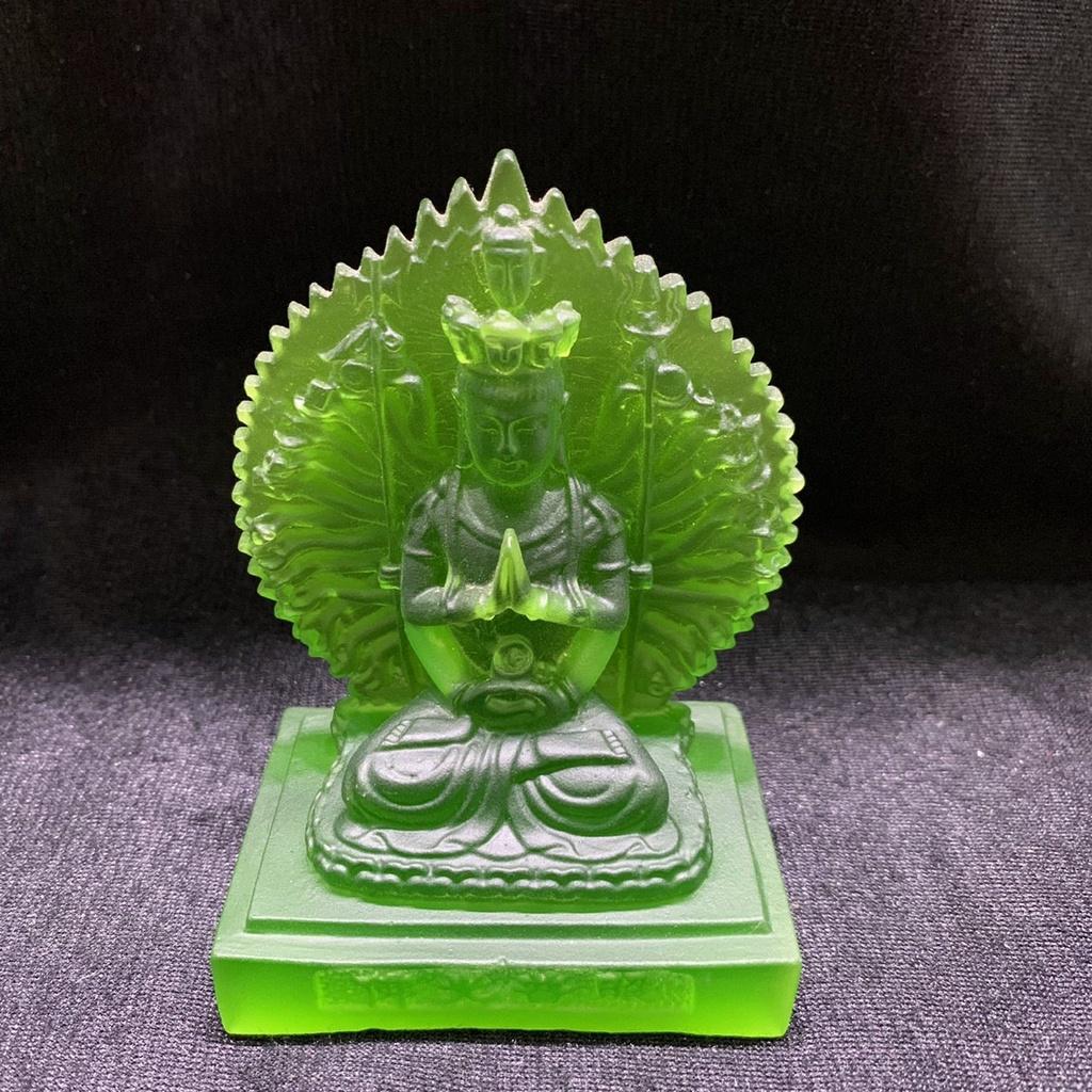 Tượng Phật Thiên Thủ , Thiên Nhãn Bằng Đá Ngọc Lưu Ly Cao Cấp - Cao 10cm