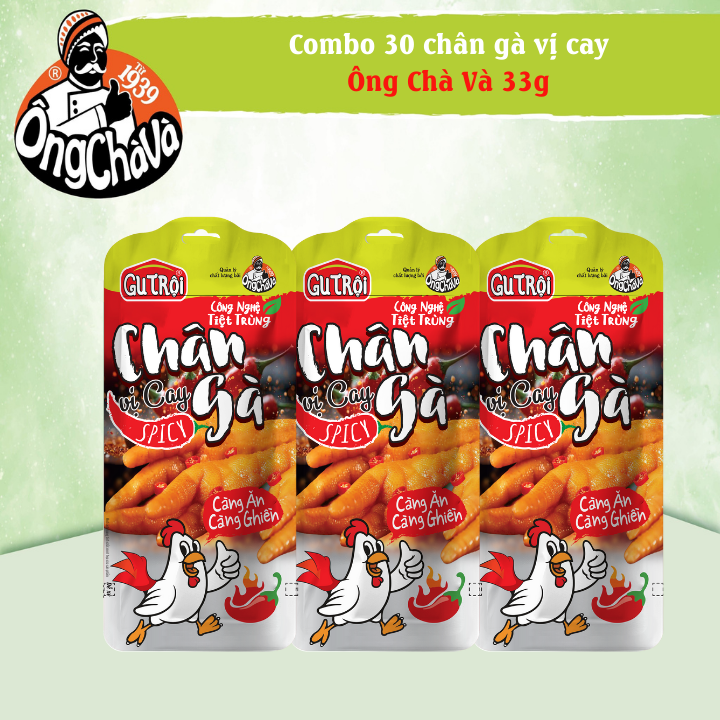 Combo 30 chân gà Gu Trội - Ông Chà Và 33g CÀNG ĂN CÀNG NGHIỀN