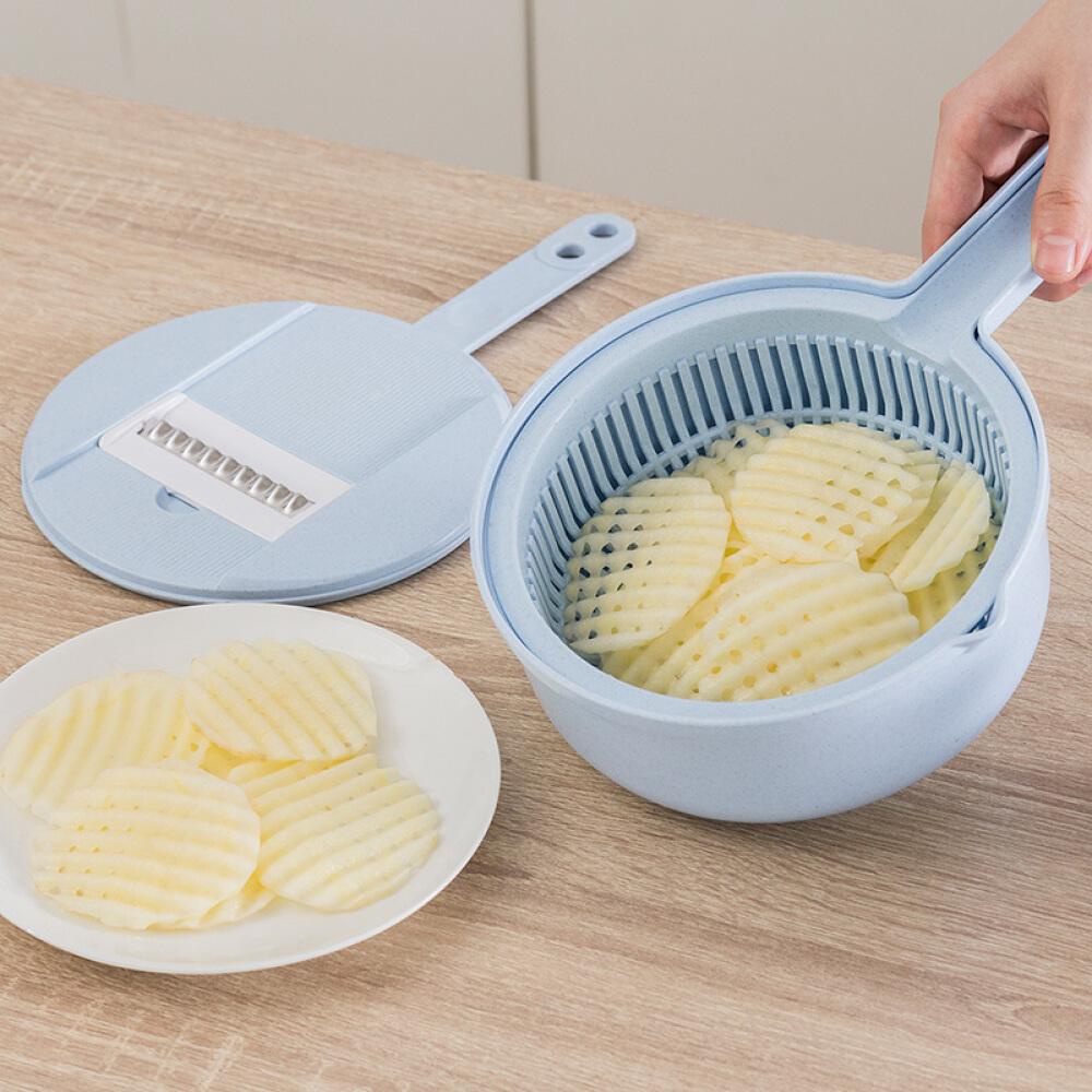 Vegetable Slicer With Drain Basket 10 In 1 Slicer, Multifunctional Kitchen Tools Fruit And Vegetable Slicer
