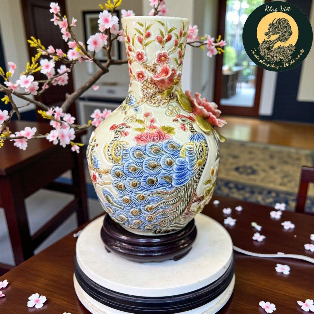 Bình hút lộc dáng tỏi RỒNG VIỆT - Gốm sứ Bát Tràng mang lại may mắn, xua đuổi khí xấu
