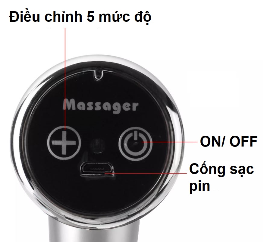 Máy Massage Mini Cầm Tay Rung Mạnh Giúp Giảm Đau Nhức Hiệu Quả