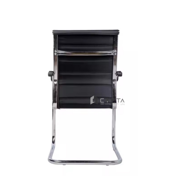 Ghế phòng họp chân quỳ CV4603-P Nội thất Capta Ghế tiếp khách nệm PVC màu đen chân thép cố định tại tp hcm