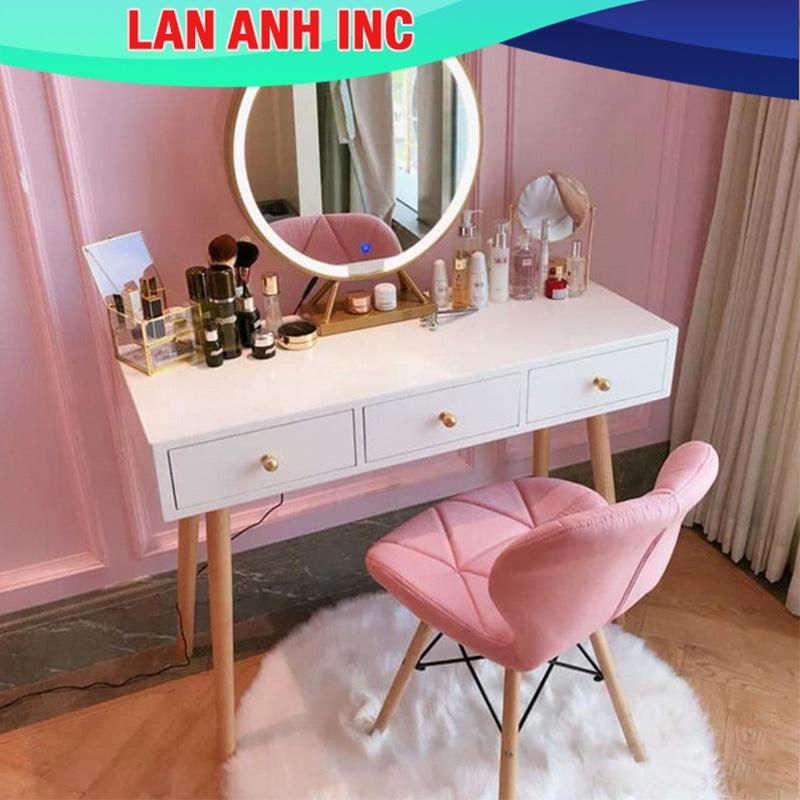 Ghế bàn ăn làm việc trang điểm eames cánh bướm bọc da chân gỗ lưng cao đẹp hiện đại LAG129