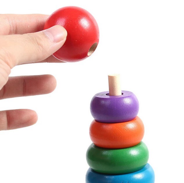 Bộ 3 Đồ Chơi Gỗ Montessori Cho Bé Tăng Khả Năng Cảm Thụ Âm Nhạc, Sự Khéo Léo Và Học Màu Sắc