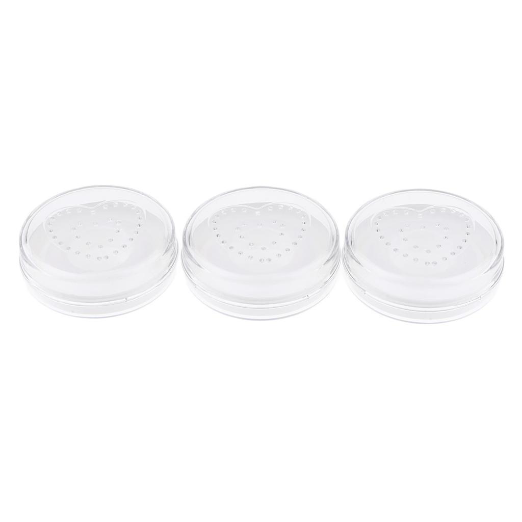 3Pcs Round False Eyelash Storage Case Box Eyelash Holder Container