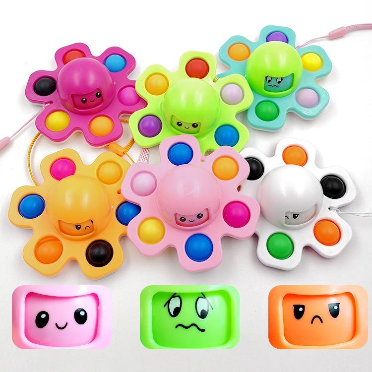 Con Quay Đồ Chơi Spinner Hình Bạch Tuộc Bằng Silicon