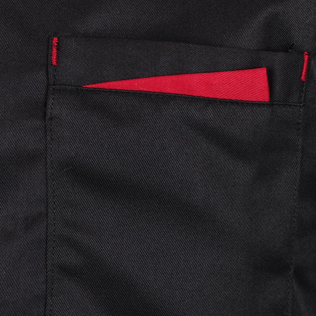 3X Long Sleeves Chef Jacket Coat Hotel Waiters Kitchen Uniform Tops Black L