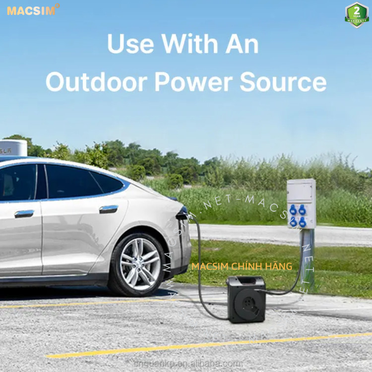 Sạc di động cao cấp ô tô điện Tesla Model X/ S/ model 3 ev - Sạc di động cao cấp 3,68KW chính hãng Macsim