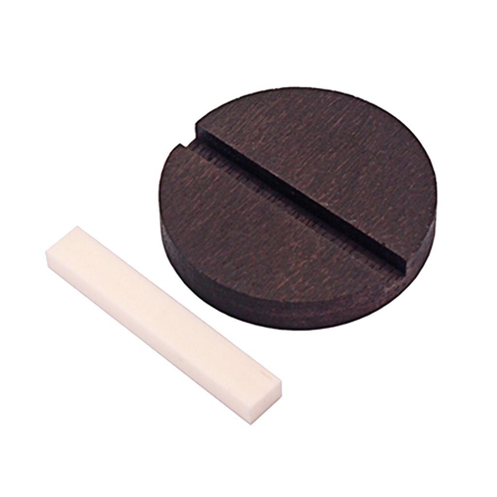 2-8pack Rosewood Bridge&Bone Saddle for 3 String Cigar Box Guitar Ukulele