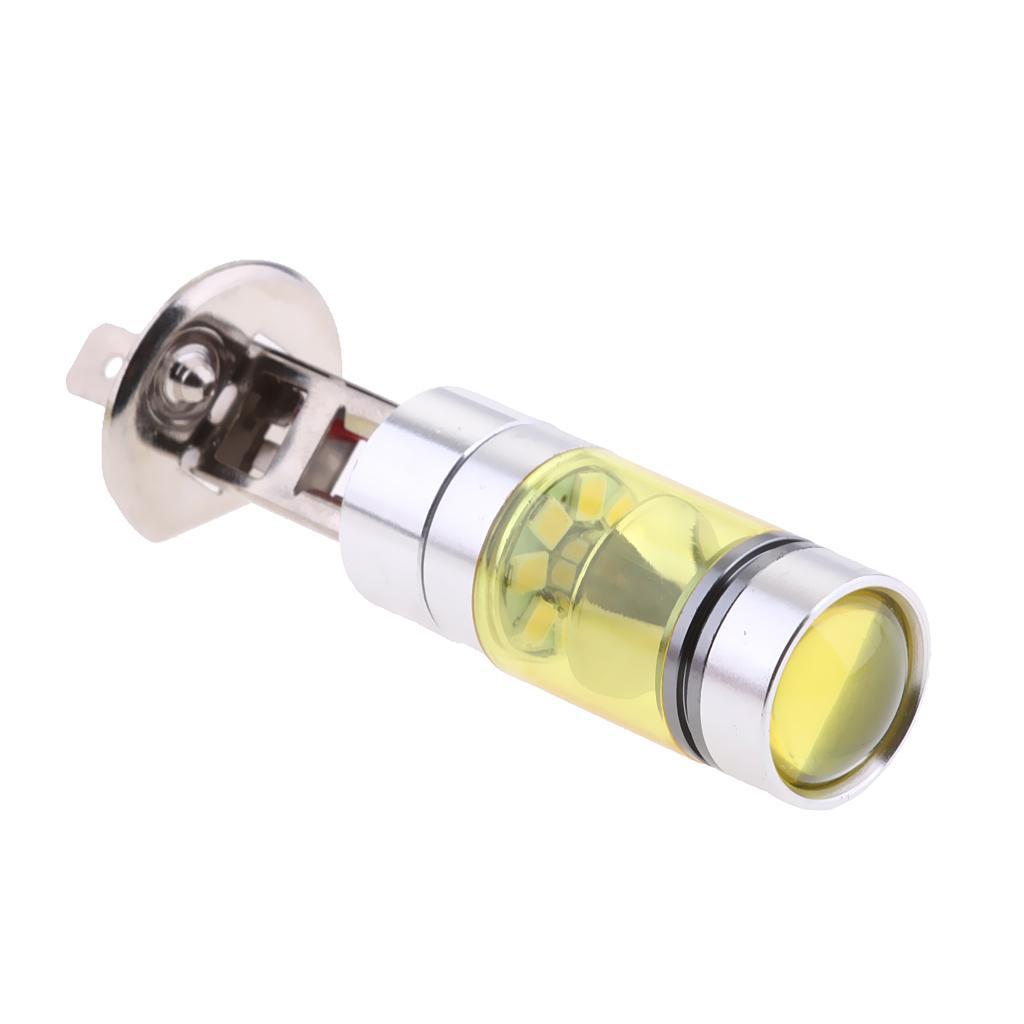2 Pieces H1 20LED 100W Yellow Projector Fog Driving Light & H1 3014 24SMD