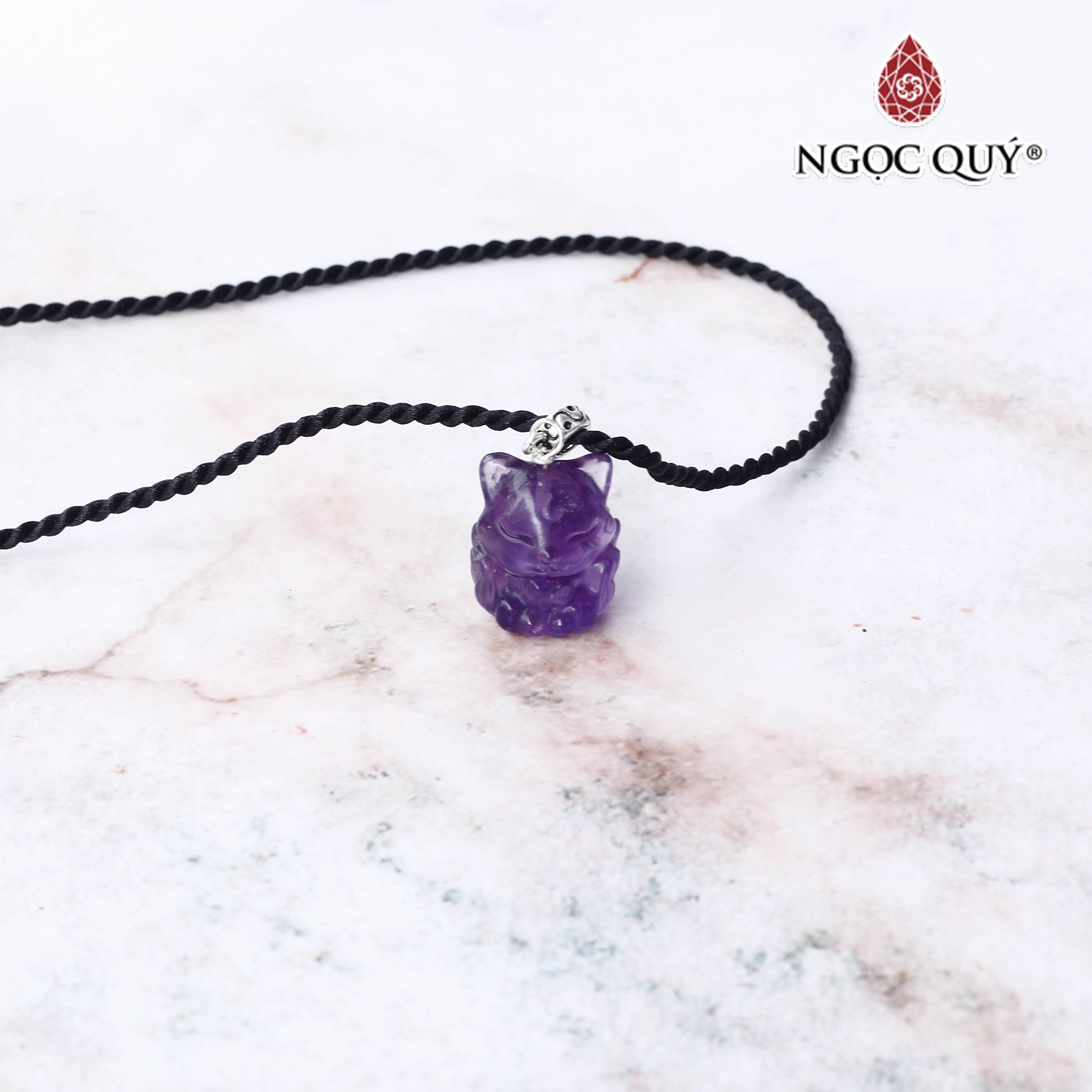 Mặt dây chuyền hồ ly thạch anh tím - Ngọc Quý Gemstones