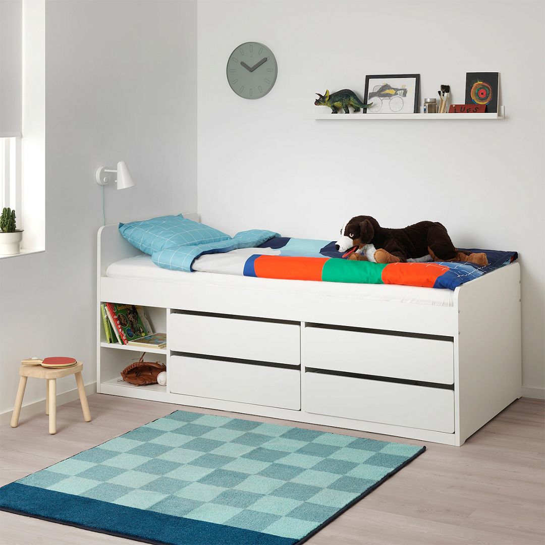 Giường ngủ gỗ hiện đại SMLIFE Sharda | Gỗ MDF dày 17mm chống ẩm | D204xR124xC90cm