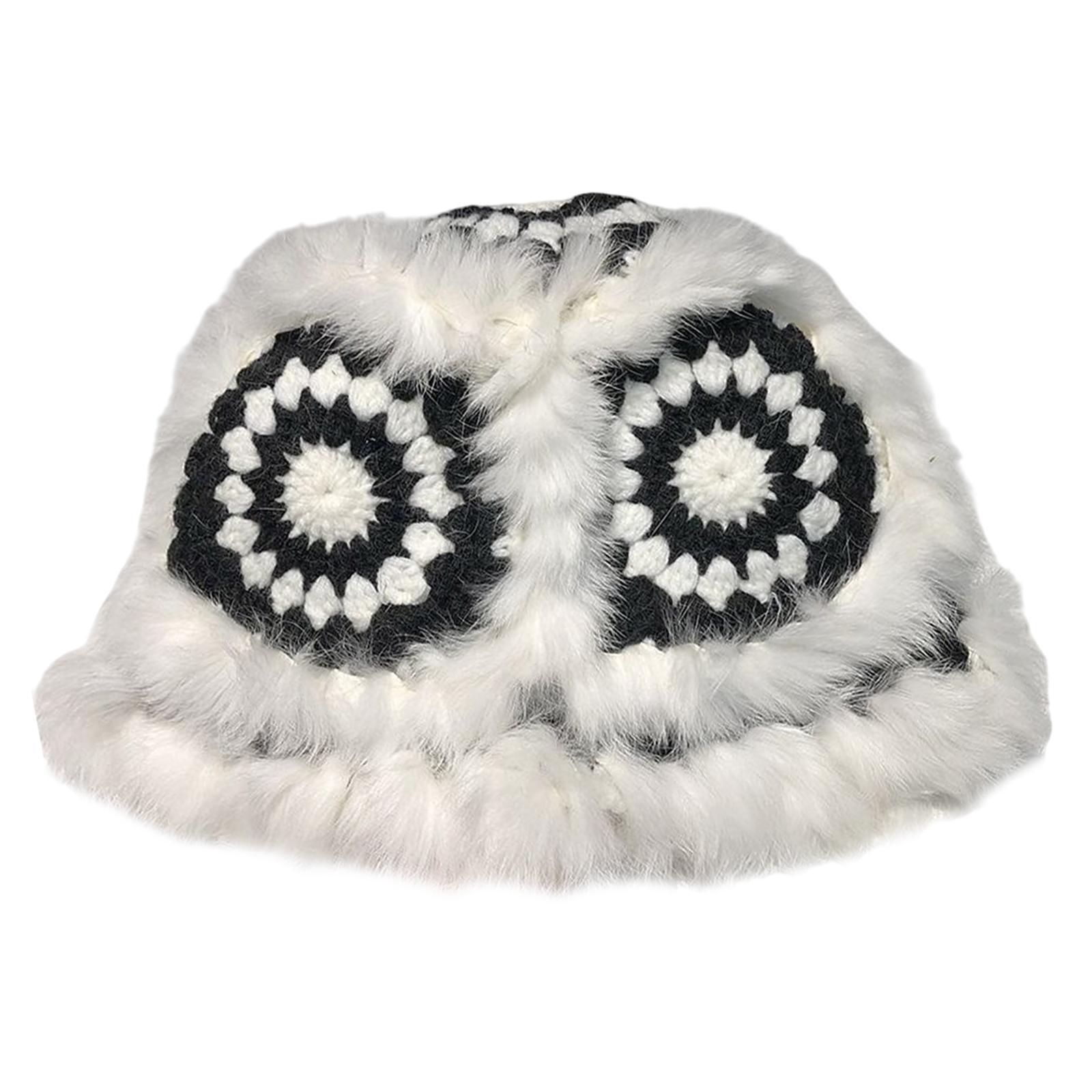 Faux Plush Bucket Hat Furry Cute Fisherman Hat Plush for Teen Girls