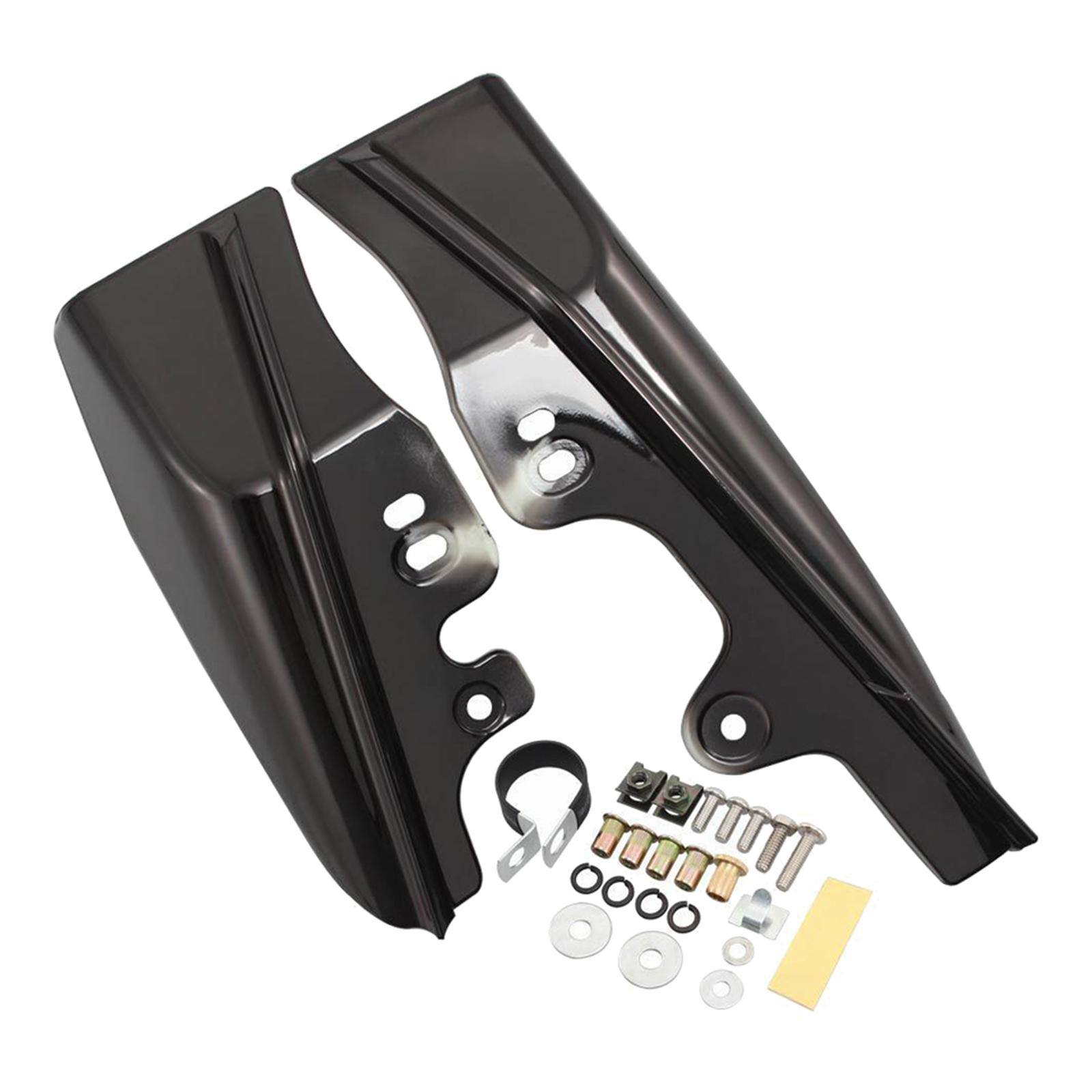 Black Mid-Frame Air Deflector Compatible for Harley Touring Street Electra Glide  2001-2008