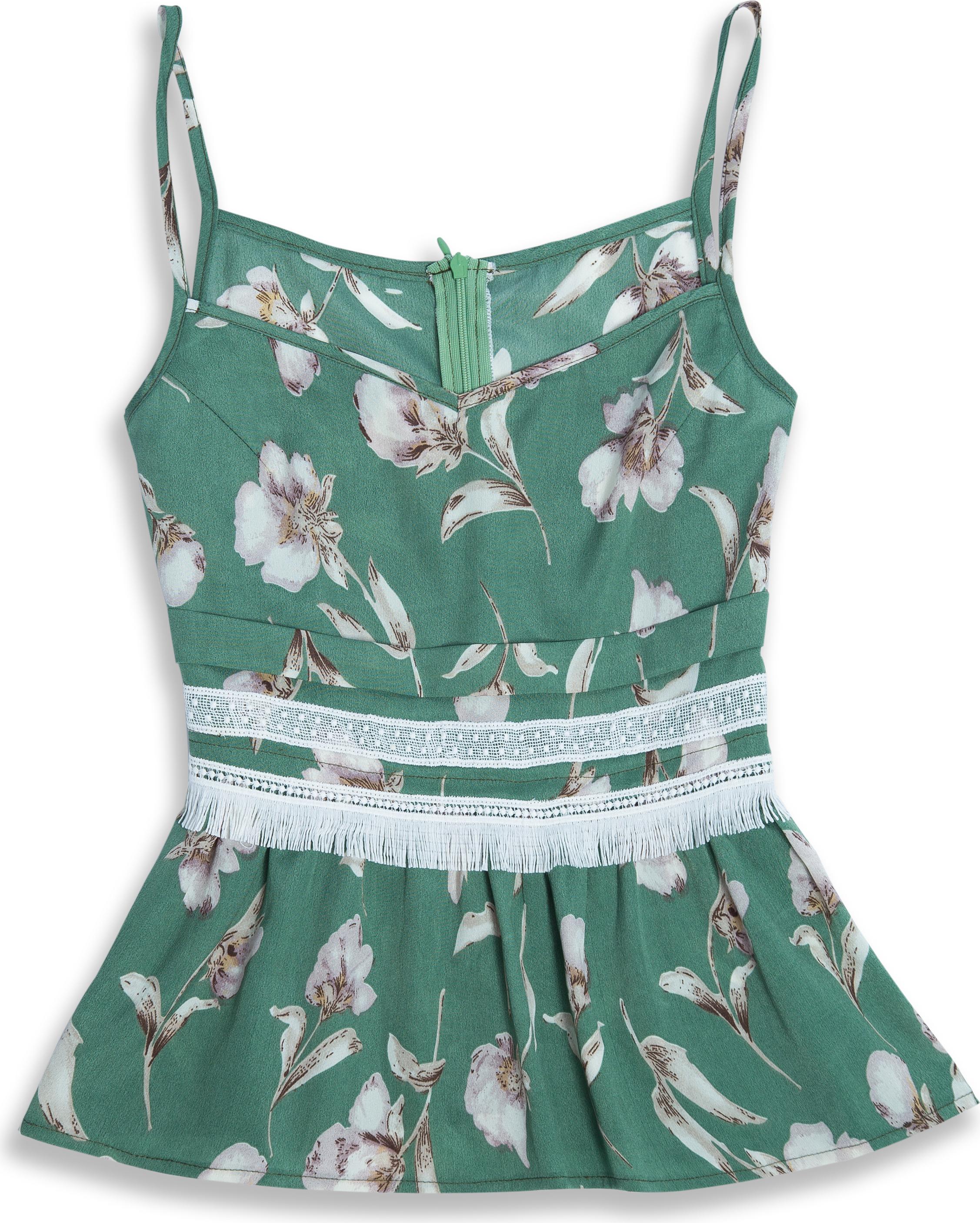 AK Flower Green Camisole