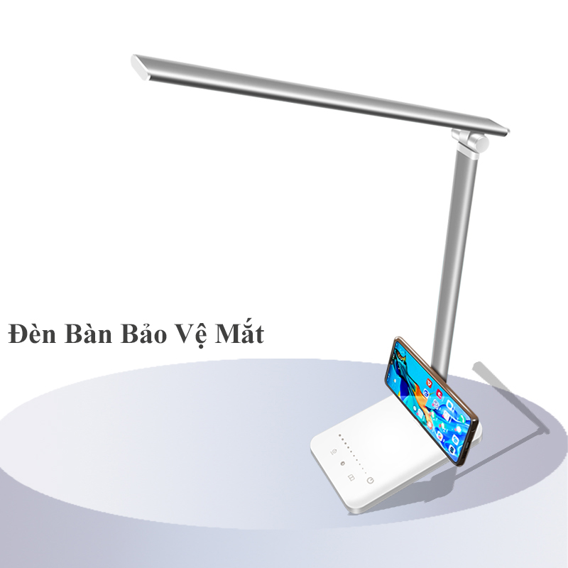 Đèn Bàn Học Đọc Sách Làm Việc LED Cảm Ứng Bảo Vệ Mắt - Chống Cận – 5 Cấp Độ Điều Chỉnh - Gập 2 Chỗ Tiện Lợi Cho Học Sinh - Sinh Viên - Văn Phòng