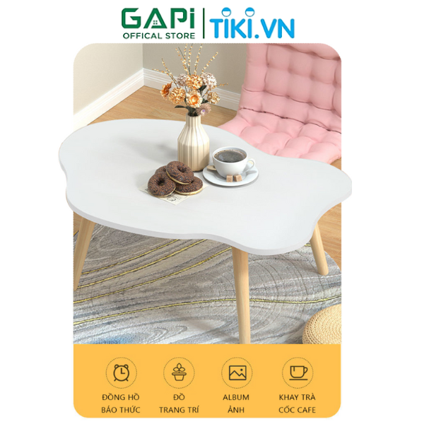 Bàn cafe phòng khách hiện đại hình đám mây xinh xắn thương hiệu GAPI - GP255