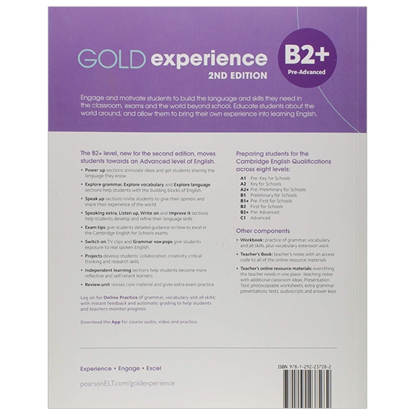 Gold Experience 2nd Edition B2+ Student's Book with Online Practice Pack