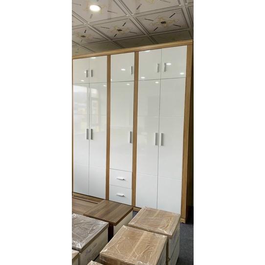 Tủ quần áo 2 tầng gỗ mdf vân gỗ