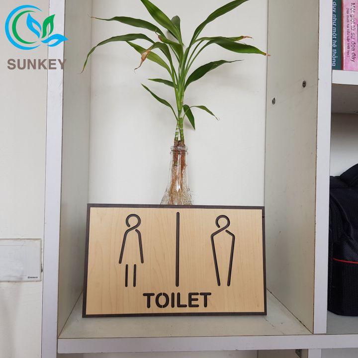 Bảng Gỗ Treo Cửa Nhà Vệ Sinh - Kích Thước 25x15 cm - Chất Liệu Gỗ MDF Nhập Khẩu - Treo Cửa Toilet