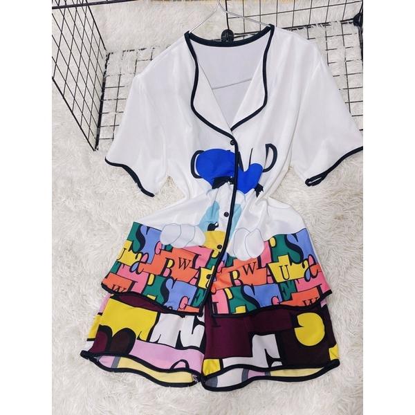 Bộ đùi PIJAMA lượn sóng, thiết kế lạ mắt siêu xinh