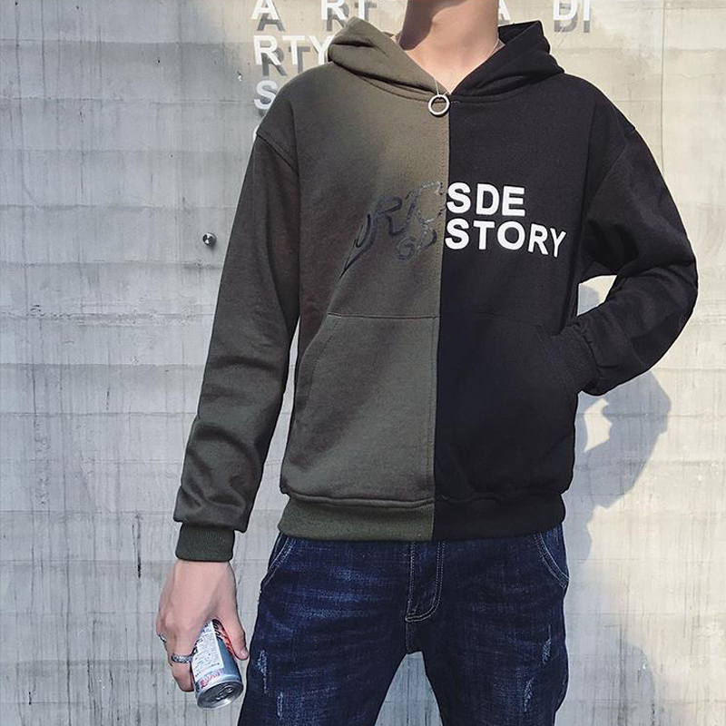 Áo hoodie màu bất đối xứng story Mã: NT2122 - XANH LÁ