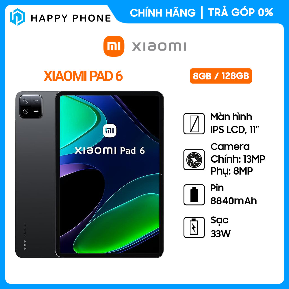 Máy tính bảng Xiaomi Pad 6 (8GB/128GB) - Hàng chính hãng - Đã kích hoạt bảo hành điện tử
