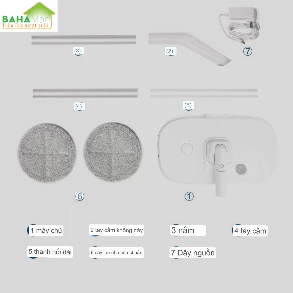 MÁY LAU NHÀ, QUÉT SÀN TỰ ĐỘNG PHUN NƯỚC CẦM TAY CHẠY ĐIỆN KHÔNG DÂY TOMONI "BAHAMAR" có thể phun nước tự động lau sàn và quét sàn