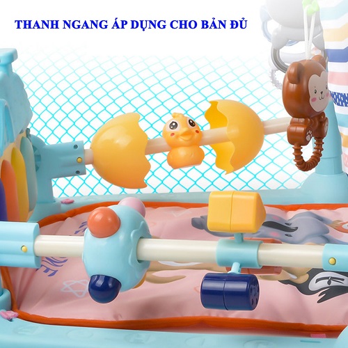 Thảm Nhạc Nằm Chơi Cho Bé, Nhạc Tiếng Anh, Đèn Và Nhiều Phụ Kiện, Vãi Mềm, Hình Sắc Nét, Mẫu Mới Về