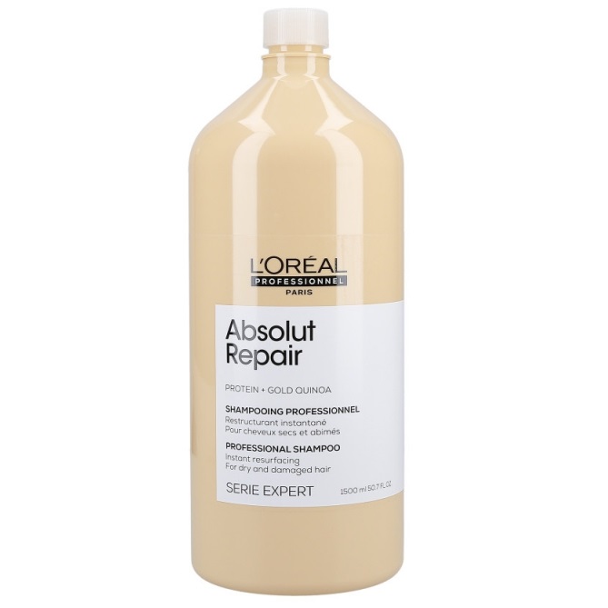 Dầu gội cho tóc hư tổn L'ORÉAL Serie Expert Absolut Repair Instant resurfacing shampoo 1500ml - Chính hãng