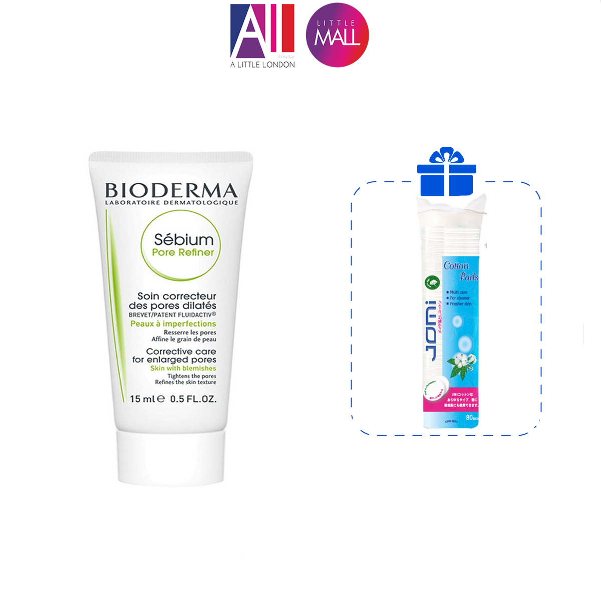 Kem dưỡng kiềm dầu Bioderma sebium pore refiner TẶNG bông tẩy trang Jomi hoặc mặt nạ Sexylook ( Nhập khẩu)