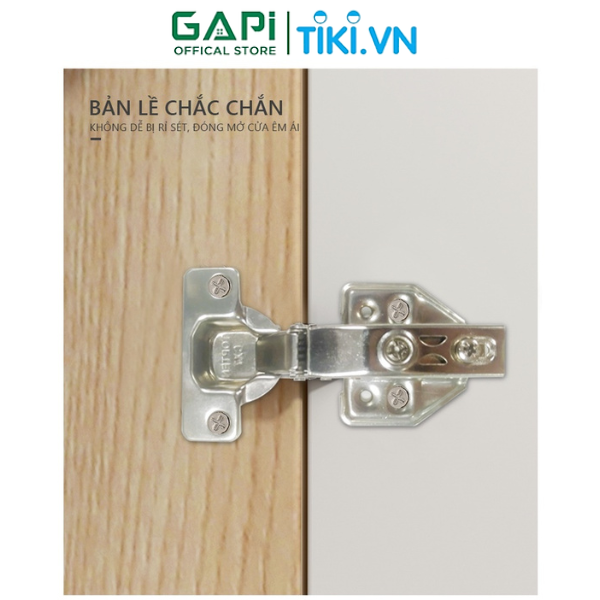 Tủ quần áo hiện đa chức năng GAPI, tủ đồ cánh mở có kệ bên chứa đồ thông minh, tiết kiệm diện tích không gian GP222