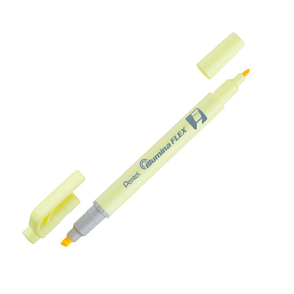 Bút Dạ Quang 2 Đầu Pastel Pentel-SLW11P-G - Pastel Yellow - Vàng