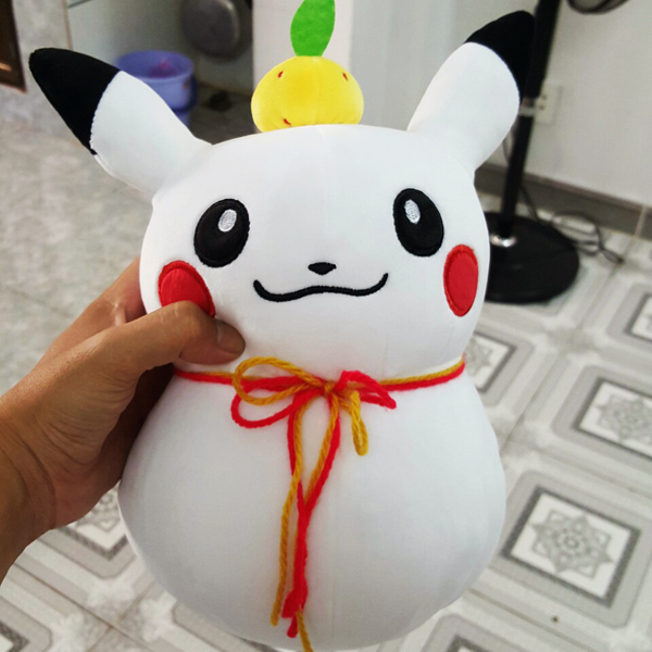 Gấu Bông Pikachu Lật Đật (30 Cm) Gb79 (Màu Trắng)