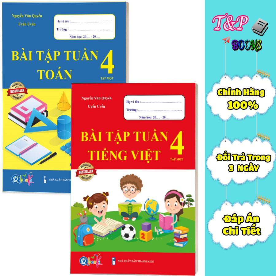 Combo Bài Tập Tuần Toán và Tiếng Việt 4 - Học kỳ 1