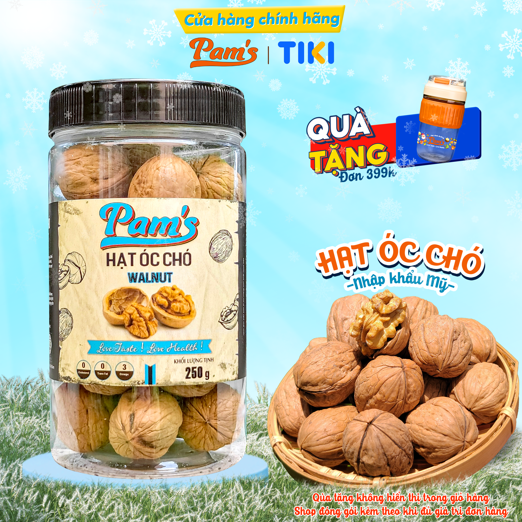 Hạt Óc Chó Chandler Nhập Khẩu Mỹ Pams - Hạt Óc Chó Cao Cấp Dễ Tách, Dinh Dưỡng Mẹ Bầu, Chất Lượng Cao, Giòn Béo, ThơmNgon