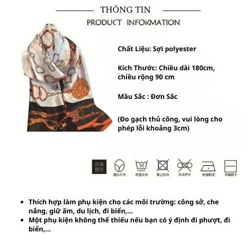 Khăn Choàng Lụa Hot Trend Size 90x180CM