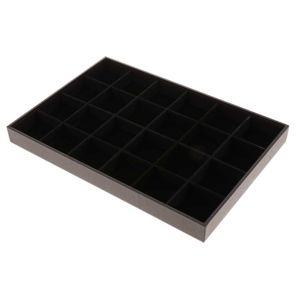 Velvet Bracelet Bangle Watch Jewelry Display Tray Storage Case Box 24/36 Grid