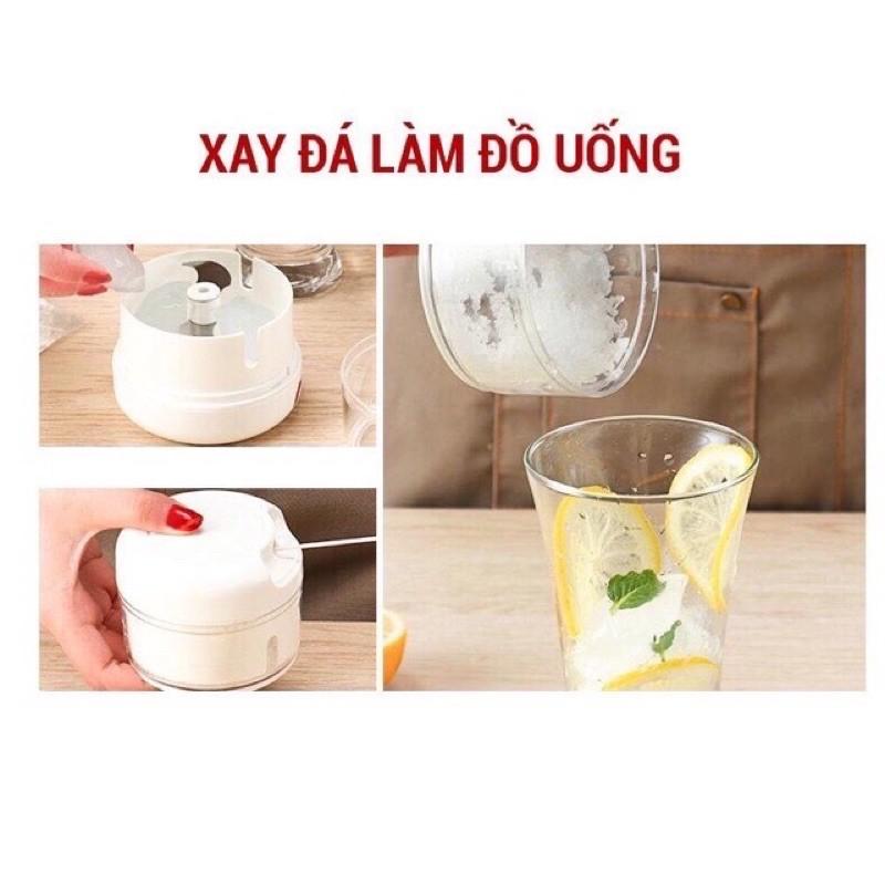 Dụng cụ xay nhuyễn tỏi ớt kéo tay đa năng nhựa 88172