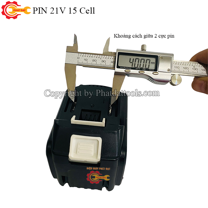 Pin 21 V 15 Cell Cho Các Dòng Máy Vặn Ốc, Khoan, Mài Dùng Pin